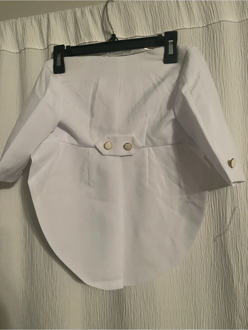 Classic White Tuxedo One-Piece for Kids with Bow Tie